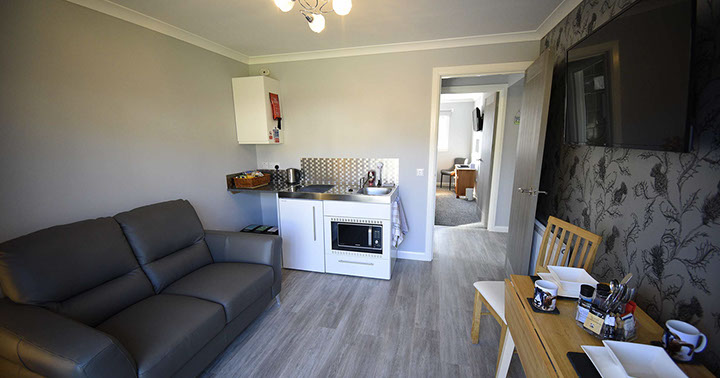 Our self catering accommodation in Portree has an open plan design with kitchenette